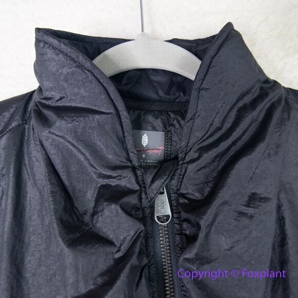 New! Free People‎ Movement Black Glitz Blitz Bomber Jacket, size S - Picture 7 of 16